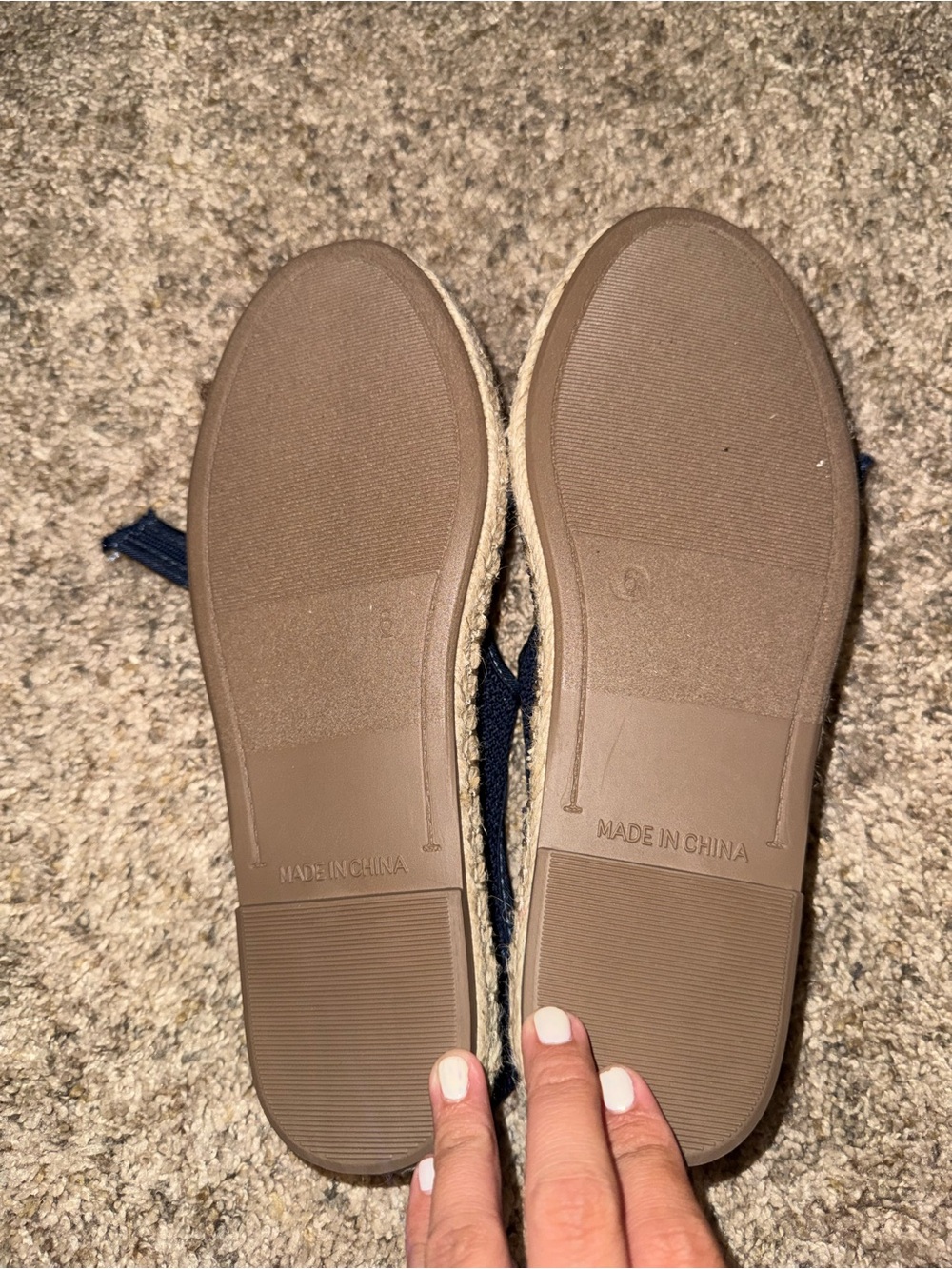 Tahari Navy Mary Jane Espadrille Flats - Picture 3 of 3